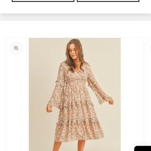 Lush clothing floral print midi dress